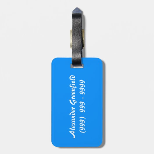 Paars Zee Aangepast Bagagelabel (Achterkant verticaal)