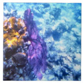 Paars Zee Fan Tile Tegeltje (Voorkant)