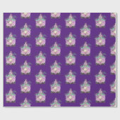 Paars Zee heks Patroon Cadeaupapier (Vlak)