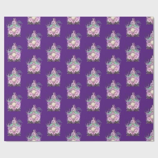  Paars Zee heks Patroon Cadeaupapier (Vlak)