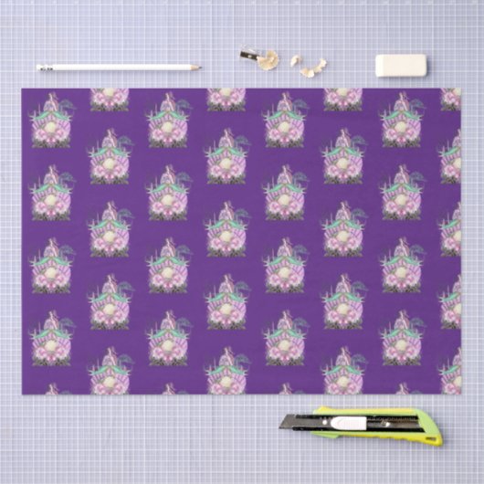  Paars Zee heks Patroon Tissuepapier (Craft)