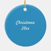 Paars Zee met gedateerde versiering Keramisch Ornament (Achterkant)