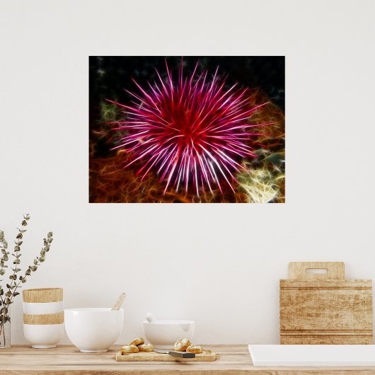 Paars Zee Urchin Poster (Keuken)