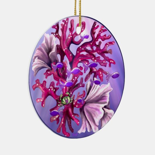 Paars zeemeerminnend keramisch ornament (Rechts)