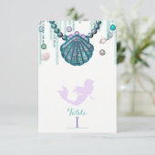 Paars zeemeerminnend stransplaat kaart (Staand voorkant)