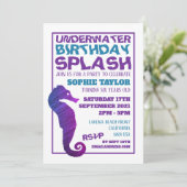 Paars zeepaardje, waterpartij kaart (Staand voorkant)