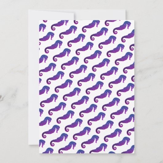 Paars zeepaardje, waterpartij kaart (Achterkant)