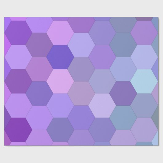 paars zeskantpapier cadeaupapier (Vlak)