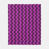 Paars Zig Zag Glitter Fleece Deken (Voorkant)