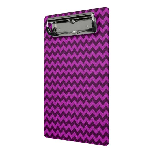 Paars Zig Zag Glitter Mini Klembord (Angled2)