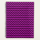 Paars Zig Zag Glitter Planner (Voorkant)
