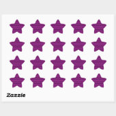 Paars Zig Zag Glitter Ster Sticker (Vel)
