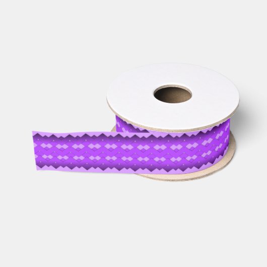Paars zigzag ontwerp grosgrain lint (Spoel)