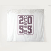 Paars Zilver Afstudeerklas Sport Typography Wandkleed (Voorkant (horizontaal))