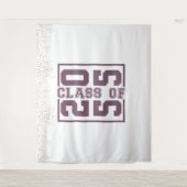 Paars Zilver Afstudeerklas Sport Typography Wandkleed (Voorkant)