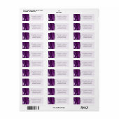 Paars Zilver Agate Lavendel Retouradres Etiket (Full Sheet)