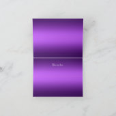 Paars & Zilver Damast Bedankkaart (Binnen)