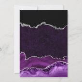 Paars & Zilver Glitter Marmer Agate Bewaar de Datu Save The Date (Achterkant)