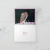 Paars, zilver-grijze winter trouw Dank je wel Bedankkaart (Binnen)