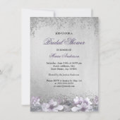 Paars zilver met spuitopening Vrijgezellenfeest u Kaart (Achterkant)