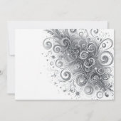 Paars & Zilver Quinceañera Meisje Kaart (Achterkant)