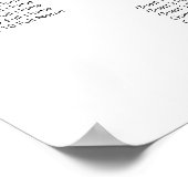 Paars Zilvergrijze Waterverf Floral Seating Chart Poster (Hoek)