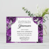 Paars zilvervlinder roos kaart (Staand voorkant)