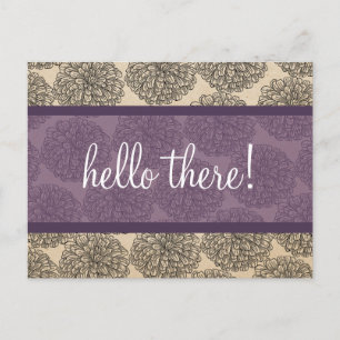 Paars  Zinnia-Briefkaart Briefkaart