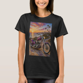 Paars Zonsondergang Concept Chopper – 3D Micro Moz T-shirt