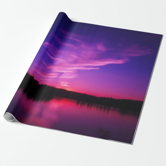 Paars Zonsondergang Inpakpapier Rol (Uitgerold)