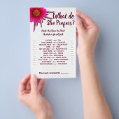 Paars zou liever een Vrijgezellenfeest-game-kaart  Flyer (Hand)