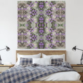 Paars Zout Heliotrope Wildflower Patroon Canvas Afdruk (Insitu (Slaapkamer))
