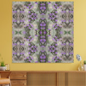 Paars Zout Heliotrope Wildflower Patroon Canvas Afdruk (Insitu (Woonkamer))