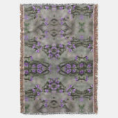 Paars Zout Heliotrope Wildflower Patroon Deken (Voorkant Verticaal)