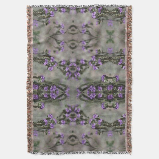 Paars Zout Heliotrope Wildflower Patroon Deken (Voorkant Verticaal)