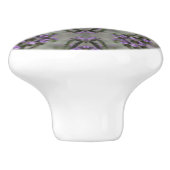 Paars Zout Heliotrope Wildflower Patroon Keramische Knop (Zijkant)