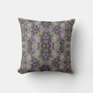 Paars Zout Heliotrope Wildflower Patroon Kussen