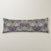 Paars Zout Heliotrope Wildflower Patroon Lichaamskussen (Voorkant)