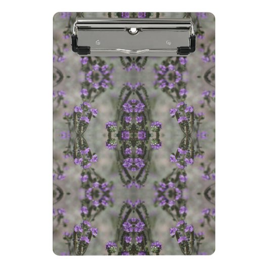 Paars zout Heliotrope Wildflower Pattern Mini Cli Klembord (Voorkant)
