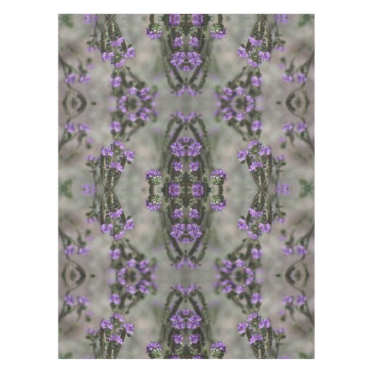 Paars zout Heliotrope Wildflower Pattern Tableclo Tafelkleed (Voorkant)