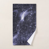 Paars zwart abstract sterrenstelsel bad handdoek (Handdoek)