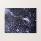 Paars zwart abstract sterrenstelsel legpuzzel (Horizontaal)
