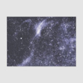 Paars zwart abstract sterrenstelsel tissuepapier (Voorkant)