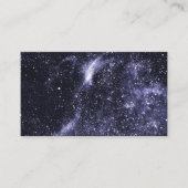 Paars zwart abstract sterrenstelsel visitekaartje (Voorkant)