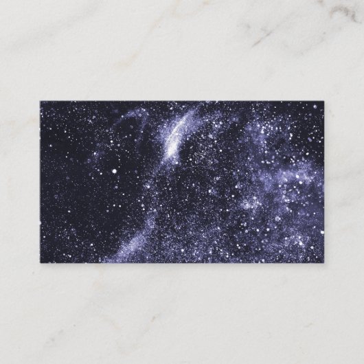 Paars zwart abstract sterrenstelsel visitekaartje (Voorkant)