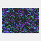 Paars, zwart, blauw en groen inpakpapier vel (Voorkant 2)