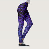 Paars, zwart, blauw patroon leggings (Rechts)