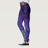 Paars, zwart, blauw patroon leggings (Links)