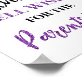 Paars zwart Confetti advies voor ouders Poster (Hoek)