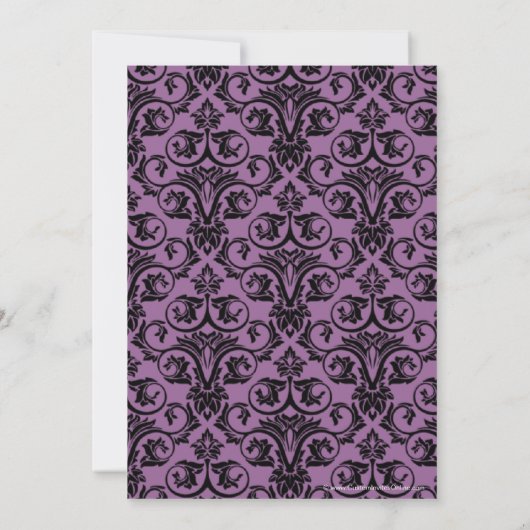 Paars zwart DamasAfstuderen uitwerken Kaart (Achterkant)